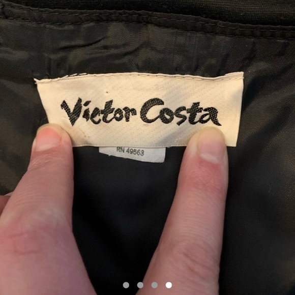 Vintage 1980s Victor Costa Black formal dress - Picture 4 of 4